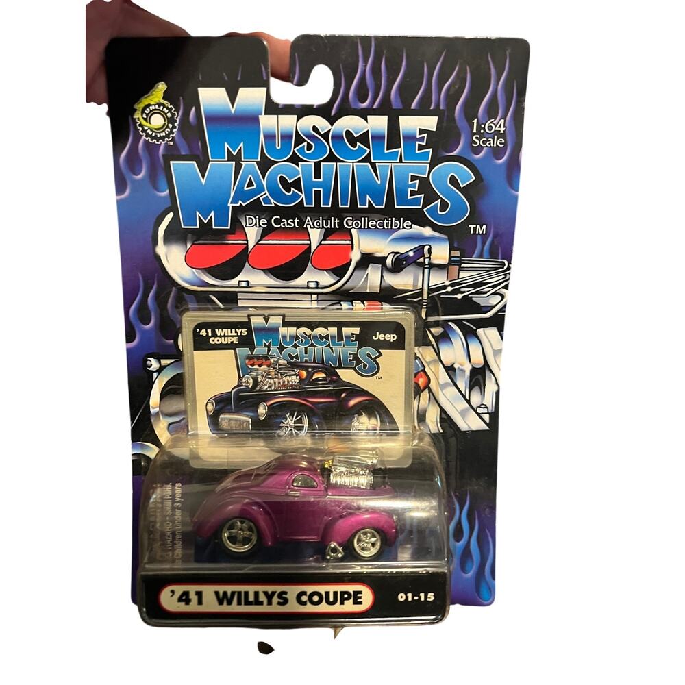 Muscle Machines 1941 Willys Coupe Die Cast 1:64 Purple New